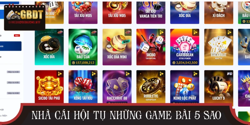Trải nghiệm ngay các game bài hấp dẫn