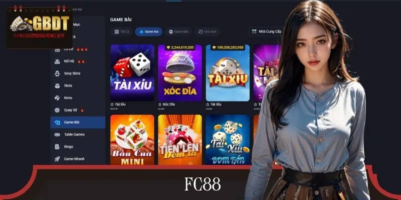 FC88 đạt chuẩn quốc tế, có đa dạng bàn chơi game bài đổi thưởng