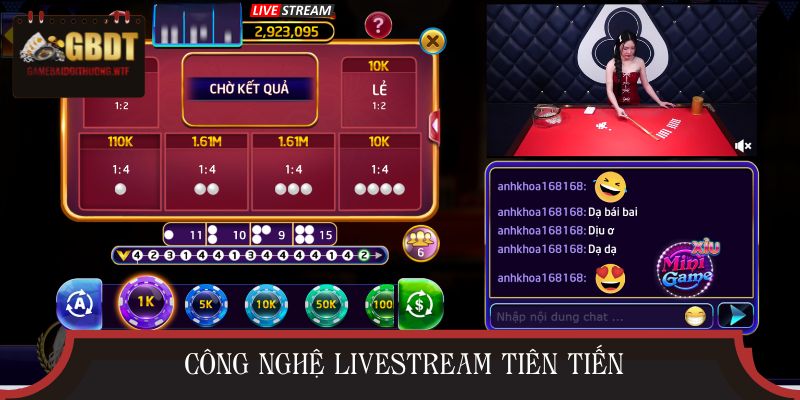 Livestream trực tuyến – Sống động như đang ở sòng bài thực