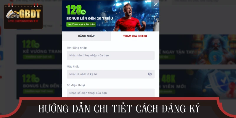 Tạo tài khoản cực dễ để chơi game hấp dẫn